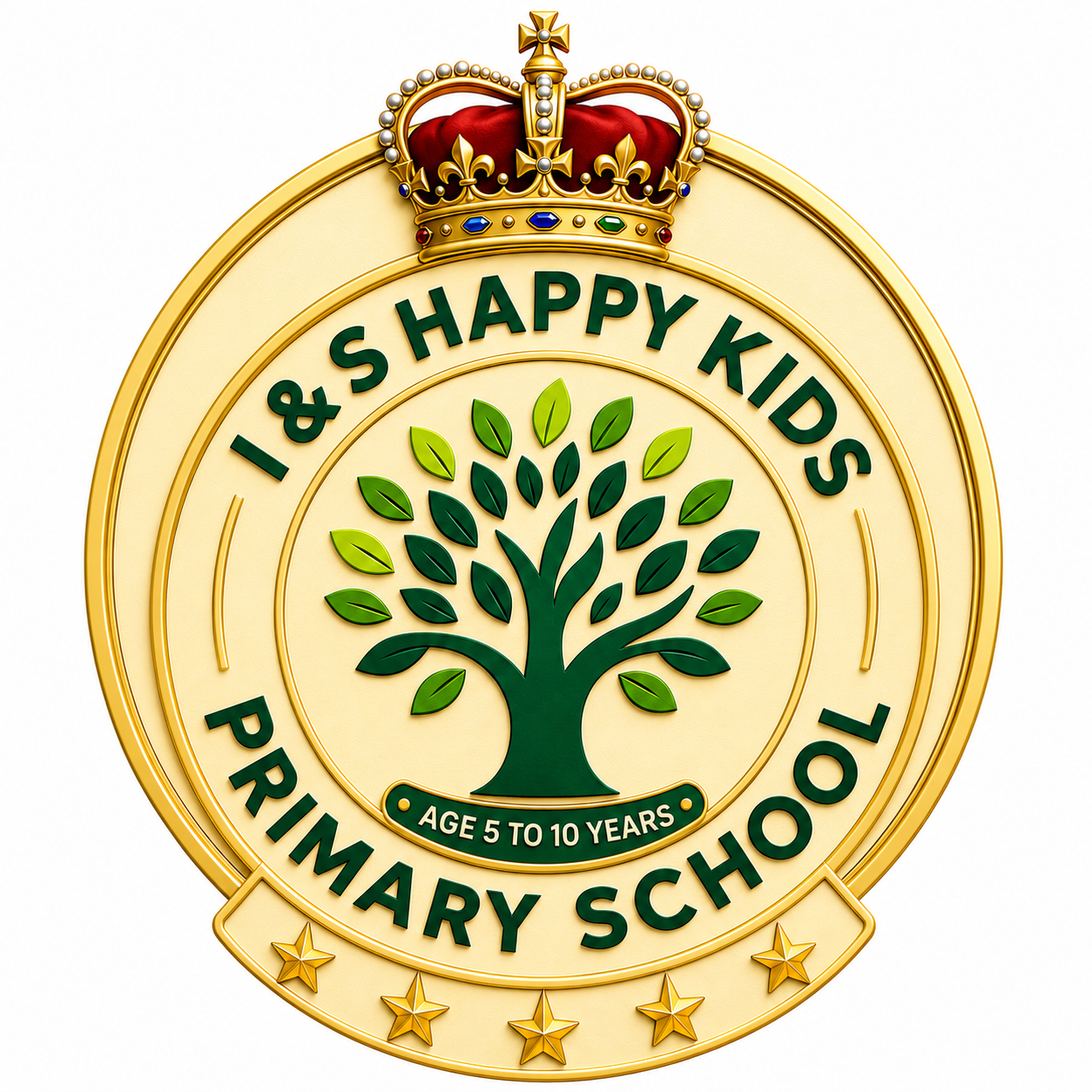 Original logo: I & S Happy Kids Primary School